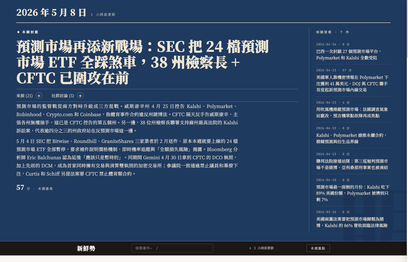 新鮮勢首頁截圖